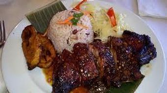 Product: Jerk Chicken serve with Rice & Peas - Mac Inez Caribbean Cuisine in Hackensack, NJ Caribbean Restaurants Product: Jerk Chicken serve with Rice & Peas - Mac Inez Caribbean Cuisine in Hackensack, NJ Caribbean Restaurants