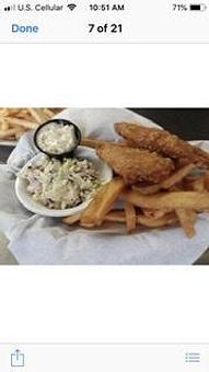 Product: Delicately breaded and fried cod...sure to please - Mac's Diner in Shady Cove, OR American Restaurants