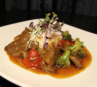 Product: Steak and Broccoli - Marco Polo's - For Information and Reservations in Great Neck, NY Bars & Grills