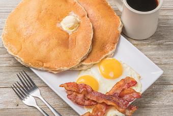 Product: Buttermilk Pancakes & Egg Breakfast - Mason's Grill in Baton Rouge, LA American Restaurants