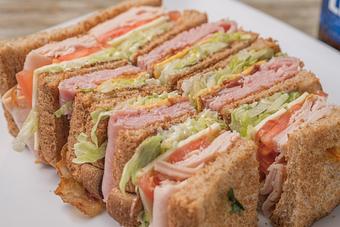 Product: Turkey & Ham Club Sandwich - Mason's Grill in Baton Rouge, LA American Restaurants