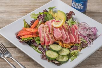 Product: Ahi Tuna Steak Salad (prepared medium rare) - Mason's Grill in Baton Rouge, LA American Restaurants