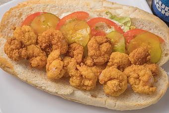 Product: Fried Shrimp Poboy - Mason's Grill in Baton Rouge, LA American Restaurants