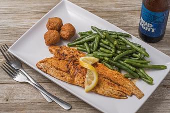 Product: Grilled Redfish Platter - Mason's Grill in Baton Rouge, LA American Restaurants