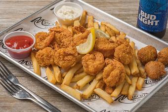 Product: Fried Shrimp Platter - Mason's Grill in Baton Rouge, LA American Restaurants