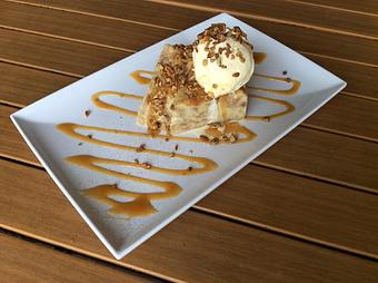 Product: White Chocolate & Pecan Bread Pudding - Mason's Grill in Baton Rouge, LA American Restaurants