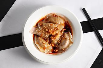 Product: Szechuan Pork Dumplings - Mazu Szechuan in New York, NY Bars & Grills
