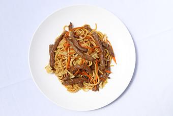 Product: Lo-Mein with shredded beef - Mazu Szechuan in New York, NY Bars & Grills