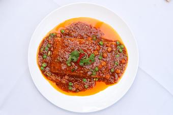 Product: Chef's Special- Salmon in szechuan miso sauce - Mazu Szechuan in New York, NY Bars & Grills