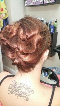 Product: Wedding up do for a very hot summers day. - Meadow Street Styles in Hadley, MA Restaurants/Food & Dining