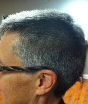 Product: Square shaped, with some taper on neckline and around ears to blend out. - Meadow Street Styles in Hadley, MA Restaurants/Food & Dining