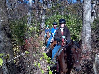 Product: Students on an off-site ride at Rock Cut State Park in Rockford, IL - Meadowsweet Ranch in Sundial Farms subdivision - Spring Grove, IL Farms