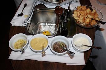 Product: Coddled Egg, Dijon, Anchovy, Olive Oil, Lemon, Garlic Croutons - Michael’s on the Alley in Historic Downtown Charleston - Charleston, SC American Restaurants