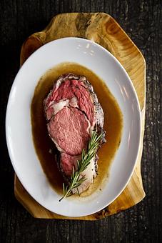 Product: Our Signature Entree, Slow Cooked Juicy Certified Black Angus Beef, served with Natural Jus - Michael’s on the Alley in Historic Downtown Charleston - Charleston, SC American Restaurants