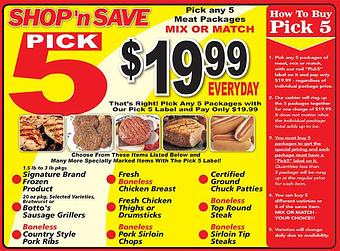 Product: Pick 5 an original Shop n Save Offering, often imitated, never duplicated - Mihelic Shop n Saves in Pittsburgh, PA Grocery Stores & Supermarkets