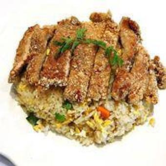 Product: Pork Chop Over Rice - Milk And Honey Cafe in Fremont, CA Chinese Restaurants