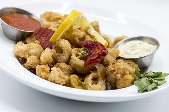 Product: TUSCAN CALAMARI Fried calamari, marinara, lemon, horseradish aioli - Mill Creek Tavern in Bayville, NY American Restaurants