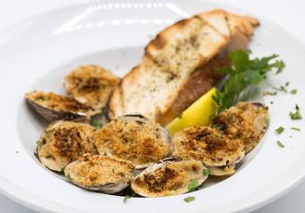 Product: Roasted garlic, white wine, olive oil, parmesan bread crumbs - Mill Creek Tavern in Bayville, NY American Restaurants