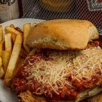 Product: Lunch special Hand Battered Crispy Chicken Parm sand - Moby's Bar & Grill in Metairie, LA Bars & Grills