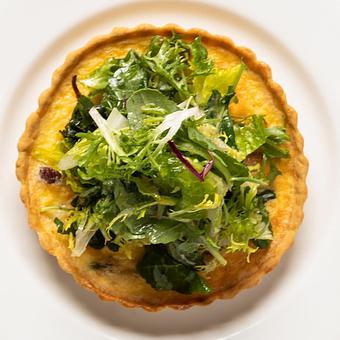 Product: Quiche Lorraine ~ bacon, caramelized onion, jarlsberg cheese - Mon Ami Gabi in Lincoln Park West - Chicago, IL French Restaurants