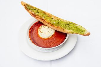 Product: house-made tomato sauce, herb-garlic bread - Mon Ami Gabi in Lincoln Park West - Chicago, IL French Restaurants