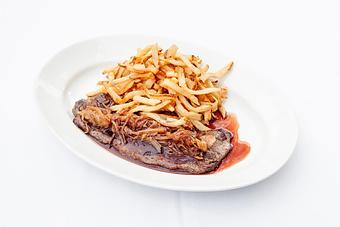 Product: served with hand-cut frites - Mon Ami Gabi in Lincoln Park West - Chicago, IL French Restaurants