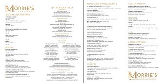 Product - Morrie’s Steakhouse in Sioux Falls, SD Steak House Restaurants