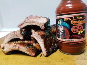 Product: Fresh Baby Backs out of the Smoker - Mrs. Smokeys Real Pit Bar-B-Q in Jupiter, FL Barbecue Restaurants