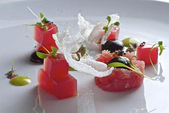 Product: Tuna Tartar with Shiso, Nori Salt, Puffed Rice - Nine Ten in La Jolla Village - La Jolla, CA American Restaurants