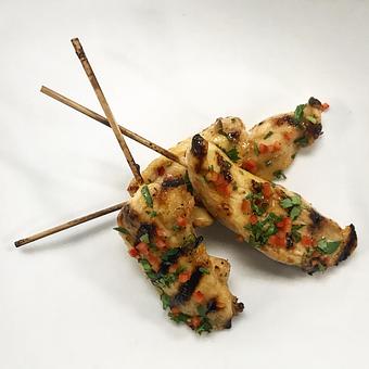 Product: Sweet citrus and ginger glazed, grilled, sweet red pepper and cilantro garnish - Nova Catering in Commerce City, CO Barbecue Restaurants