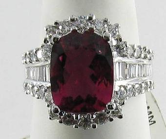 Product: Fine Pink Tourmaline & Diamond Ring - Nunez Fine Jewelers in Virginia Beach, VA Jewelry Stores