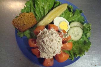 Product: Your choice of chicken or Tuna salad with apple or pumpkin bread - Nutshell Eatery & Bakery in Granbury, TX American Restaurants