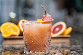 Product: Dry Gin, Rhubarb, Orange, Cocchi Rosa - Oliver's Lounge in Seattle, WA Bars & Grills
