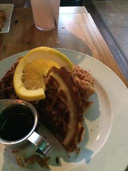 Product: Chicken & Waffles - One Love Brewery in Lincoln, NH American Restaurants