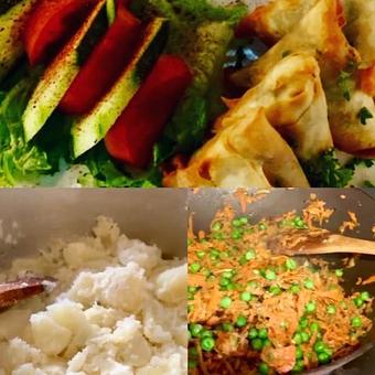 Product: process of making our vegetable samosa - Orabis Greek Mediterranean Restaurant in Cedar Hill, TX Mediterranean Restaurants