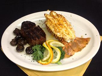 Product: Lobster Tail with 8oz Filet Mignon - Palmers Steakhouse in Downtown Hartland - Hartland, WI American Restaurants