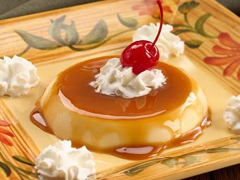 Product: Top off your dining experience with this classic, creamy custard glazed in caramel. - Paradiso Mexican Restaurant in Minot, ND Mexican Restaurants