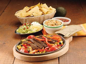 Product: Our vegan, meatless fajita strips are a complete protein made with a savory blend of nutritious vegetable and grain ingredients (soy, wheat, peas, beets and carrots) prepared and slow-cooked to have the authentic taste and texture of premium lean meat. - Paradiso Mexican Restaurant in Minot, ND Mexican Restaurants