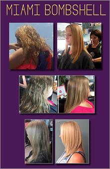Product: The all-new "MIAMI BOMBSHELL" Hair-Smoothing Keratin Treatment is formulated specifically for blondes! It will tame, repair damage, and protect hair from breakage AND neutralize unwanted brassy tones. - Pat Alessi - Salon 1580 in In Salon Lofts, Roswell Market Place, near Sprouts. - Roswell, GA Beauty Salons