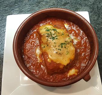 Product: Homemade meat lasagna, tomato, basil, sliced eggs, meatballs and soppressata - Pazzo Pomodoro in Vienna, VA Italian Restaurants