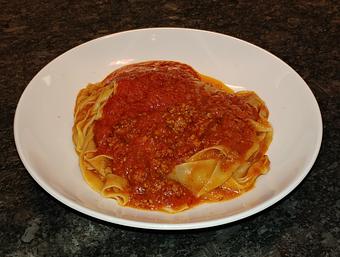 Product: Spaghetti with Meat Sauce - Pazzo Pomodoro in Vienna, VA Italian Restaurants