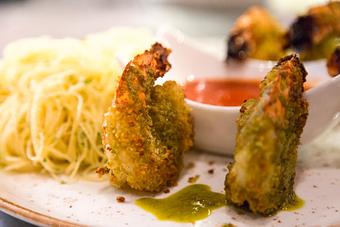 Product: Grilled herb crusted jumbo shrimp served with spicy sauce - Pazzo Pomodoro in Vienna, VA Italian Restaurants