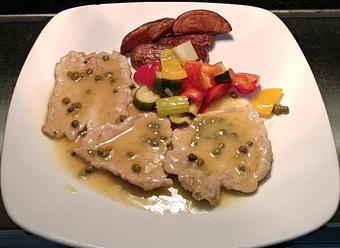 Product: Veal scallopine with a white wine, lemon, butter sauce with capers - Pazzo Pomodoro in Vienna, VA Italian Restaurants