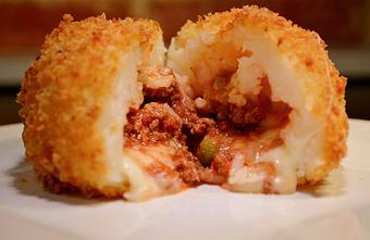 Product: Arancici (Rice Ball) - Philie B's in San Pedro, CA Italian Restaurants