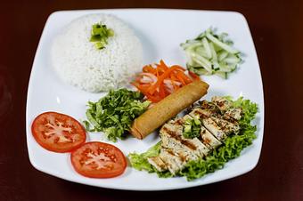 Product: Grilled Chicken Rice Plate - Pho Street Cafe in Wylie, TX Diner Restaurants