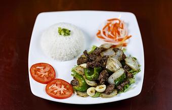 Product: Shaken Beef - Bo Luc Lac - Pho Street Cafe in Wylie, TX Diner Restaurants