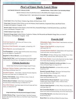 Product - Pica's Restaurant of Upper Darby in Upper Darby, PA Bars & Grills