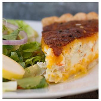 Product: Quiche and Garden Salad Combo - Pine Tree Barn in Wooster, OH American Restaurants
