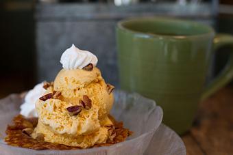 Product: Brownie Pecan Sundae - Pine Tree Barn in Wooster, OH American Restaurants