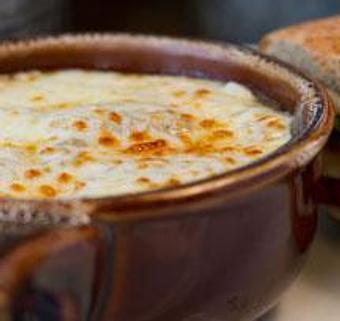 Product: House-made French Onion Soup - Pine Tree Barn in Wooster, OH American Restaurants